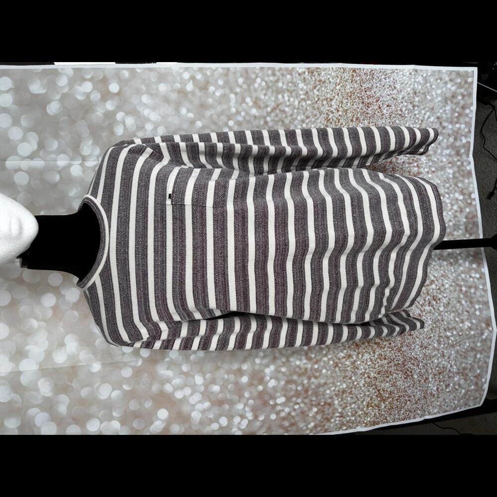 Obey Propoganda~Men's LS Knit T-Shirt Bryon‎ ~ Maroon / white Stripe Size M